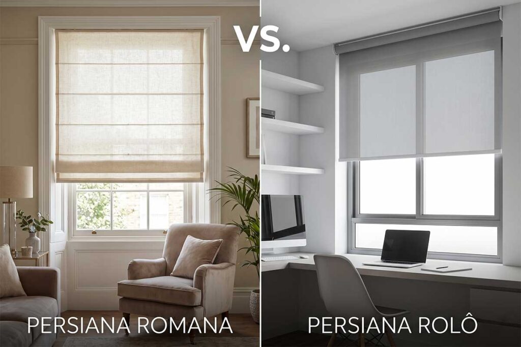 Persianas Romanas vs Rolô: Qual a Melhor Opção para Você